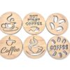 Houten koffie onderzetters