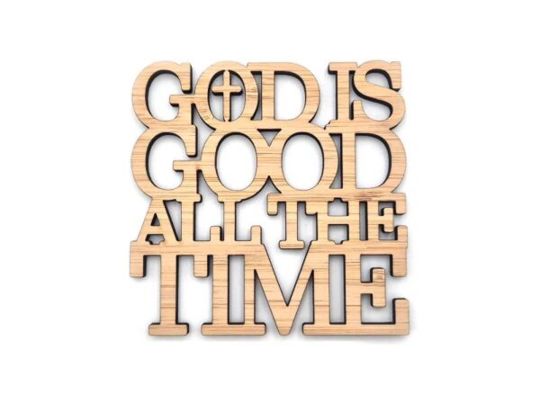 Houten onderzetters met Engelse teksten