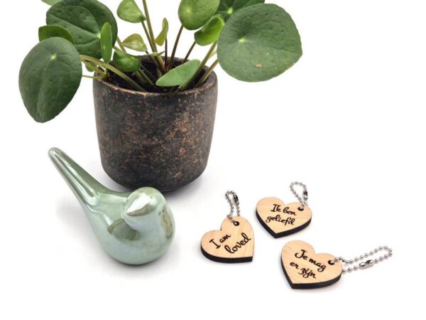 Set van 3 houten sleutelhangers