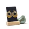 Ronde oorbellen met glitter
